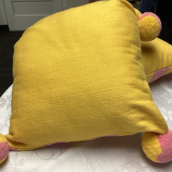 McKenzie child pillows, rear, black, print, yellow, and pink retired - Picture 9 of 11